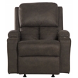 Bowery Hill Rocker Recliner with Two Cupholders in Gray Polyester Fabric