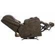 Bowery Hill Rocker Recliner with Heat and Massage in Gray Polyester Fabric