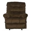 Bowery Hill Chaise Rocker Recliner with Heat & Massage in Brown Polyester Fabric