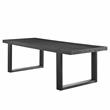 Bowery Hill Contemporary Dining Table in Rubbed Charcoal Finish