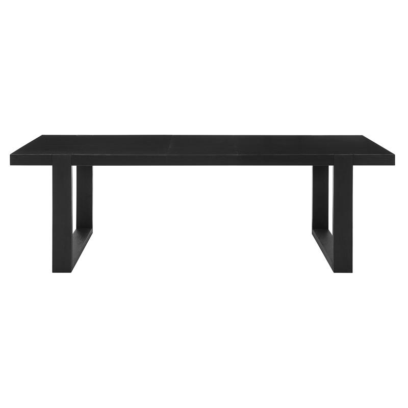 Bowery Hill Contemporary Dining Table in Rubbed Charcoal Finish