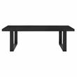Bowery Hill Contemporary Dining Table in Rubbed Charcoal Finish