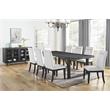 Bowery Hill Contemporary Dining Table in Rubbed Charcoal Finish