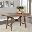 Bowery Hill Modern Light Brown Distressed Wood Counter Table