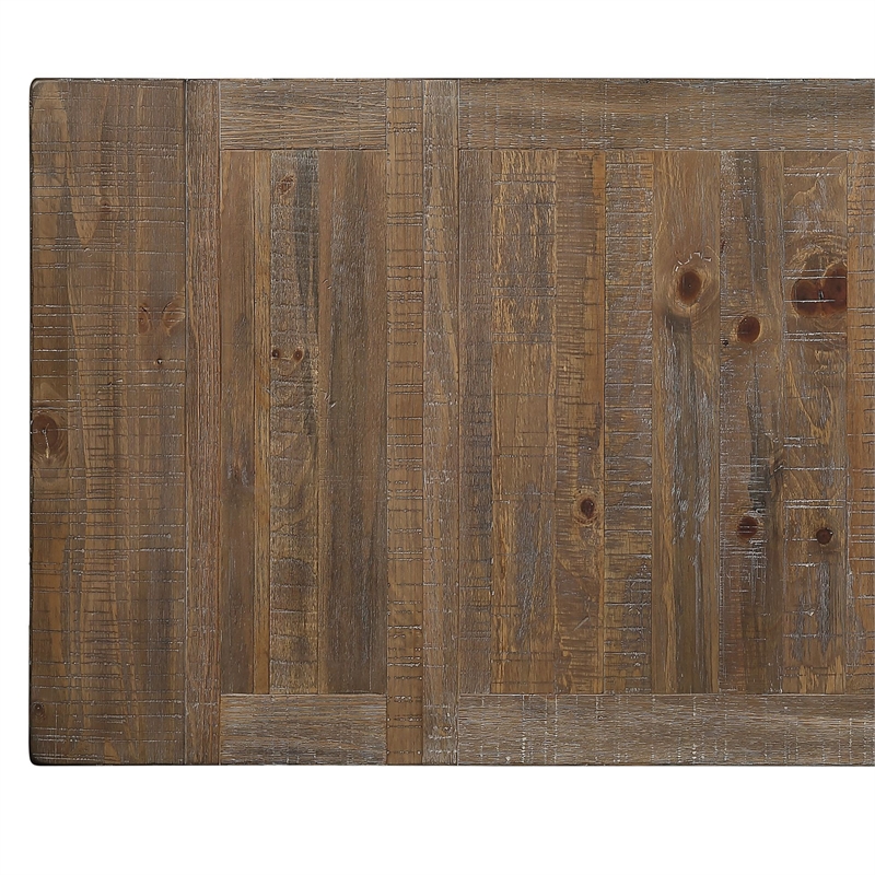 Bowery Hill Modern Light Brown Distressed Wood Counter Table