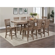 Bowery Hill Modern Light Brown Distressed Wood Counter Table