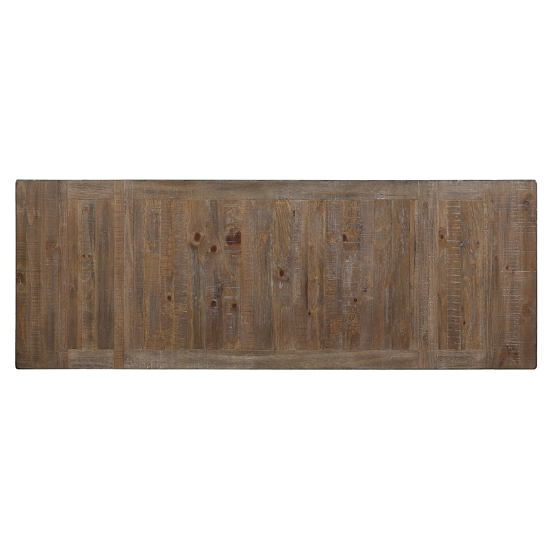 Bowery Hill Modern Light Brown Distressed Wood Counter Table