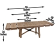 Bowery Hill Modern Light Brown Distressed Wood Counter Table