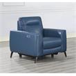 Bowery Hill Ocean Blue Top Grain Leather Power Reclining Chair