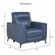 Bowery Hill Ocean Blue Top Grain Leather Power Reclining Chair