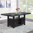 Bowery Hill Rubbed Charcoal Wood Counter Height Dining Table with Storage