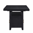 Bowery Hill Rubbed Charcoal Wood Counter Height Dining Table with Storage