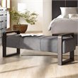 Bowery Hill Modern / Contemporary Upholstered Bedroom Bench in Graphite