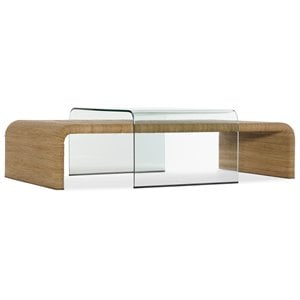 Bowery Hill Modern / Contemporary Rope and Glass Cocktail Table