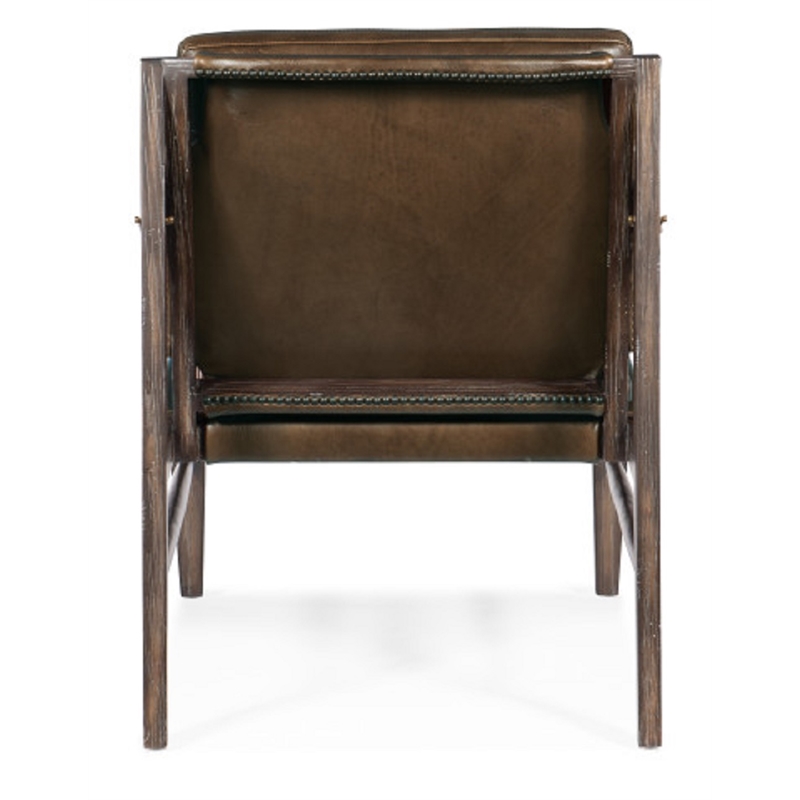 Bowery Hill Modern / Contemporary Living Room Sling Chair in Brown Leather