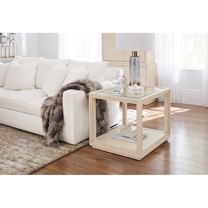 Bowery Hill Modern / Contemporary Chic End Table in Natural Wood Finish