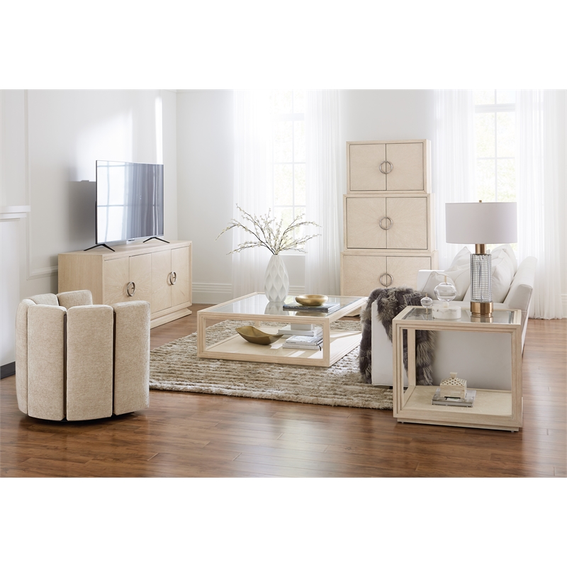 Bowery Hill Modern / Contemporary Chic End Table in Natural Wood Finish