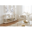 Bowery Hill Chic Open Shelf Console Table in Natural Wood Finish