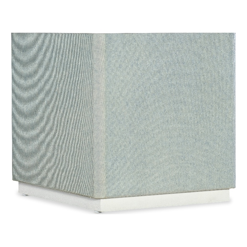 Bowery Hill Modern / Contemporary Glass Top End Table in Gray