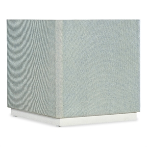 Bowery Hill Modern / Contemporary Glass Top End Table in Gray