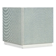 Bowery Hill Modern / Contemporary Glass Top End Table in Gray