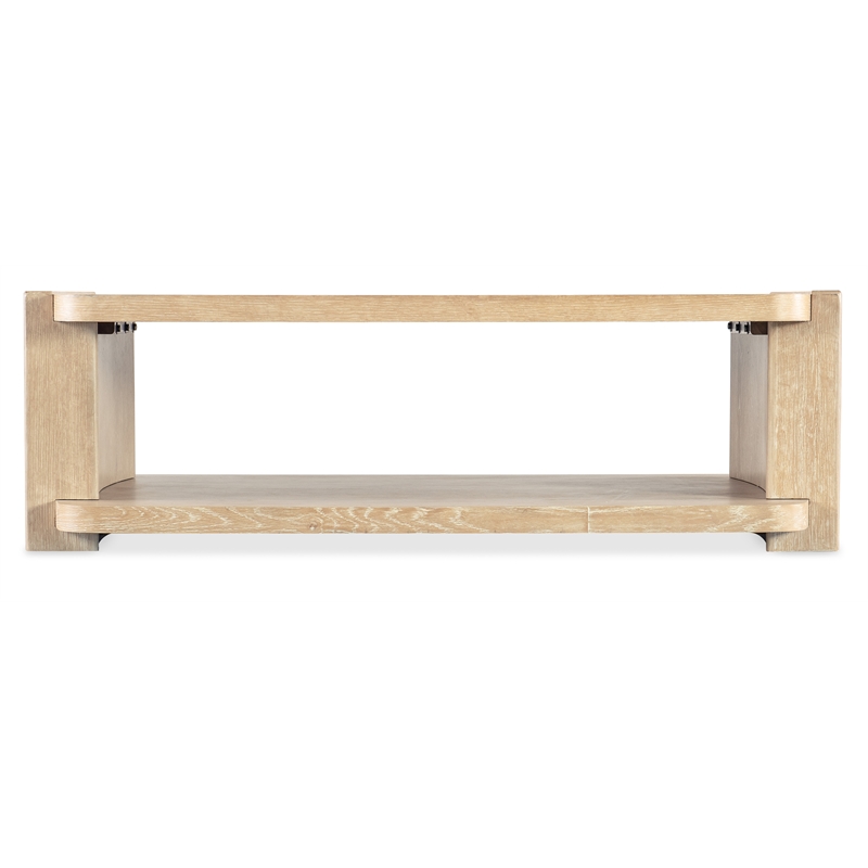 Bowery Hill Modern / Contemporary Rectangle Wood Cocktail Table in Beige