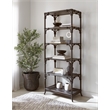 Bowery Hill Modern / Contemporary Rattan Wood Framed Bookcase in Black