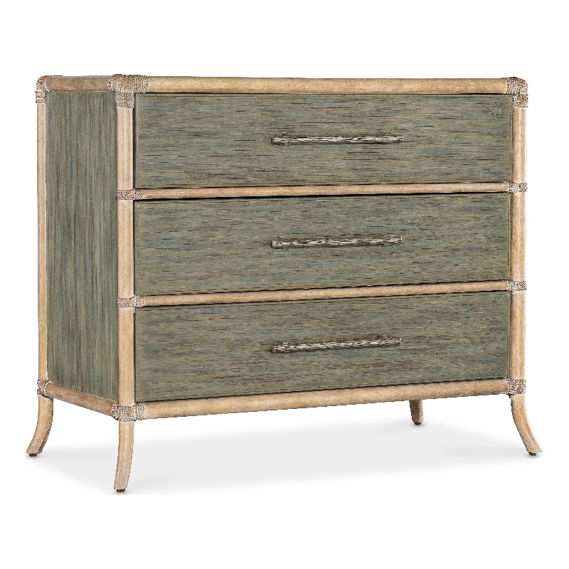 Bowery Hill Modern / Contemporary Rattan Wood Chest in Beige