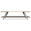 Bowery Hill Modern / Contemporary Marble Cocktail Table in White