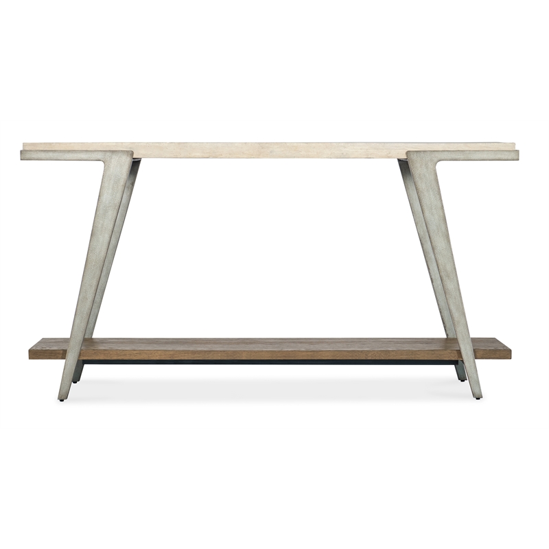 Bowery Hill Modern / Contemporary Marble Console Table in Cream