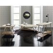Bowery Hill Modern / Contemporary Marble Console Table in Cream