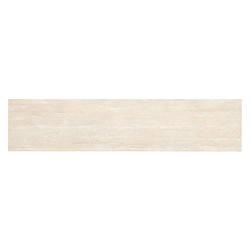 Bowery Hill Modern / Contemporary Marble Console Table in Cream