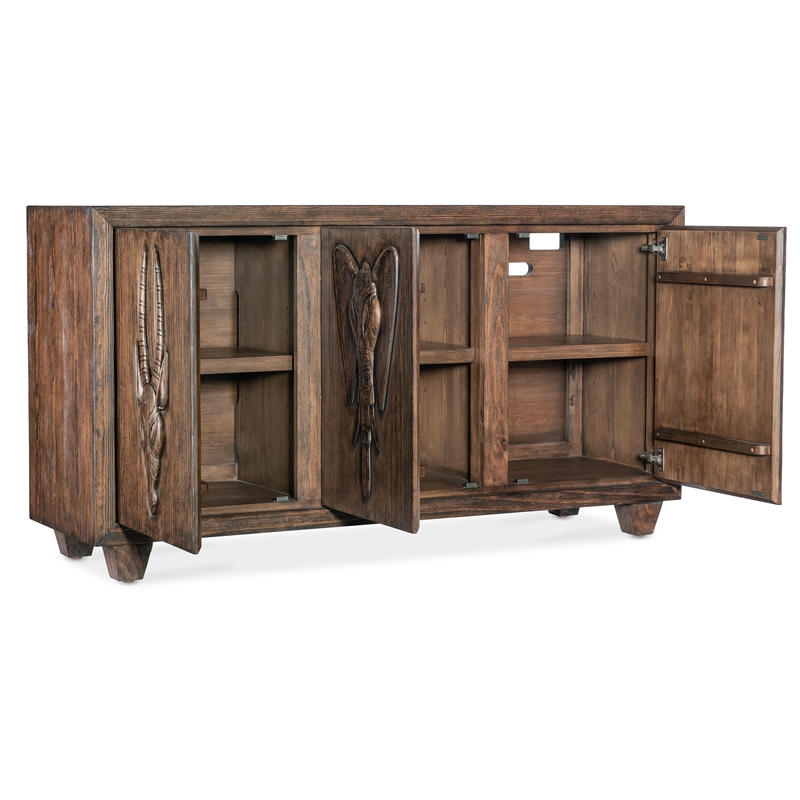 Bowery Hill Modern / Contemporary Credenza in Brown Wood Finish