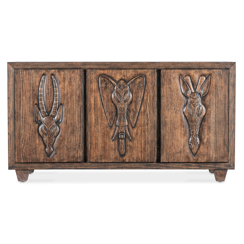 Bowery Hill Modern / Contemporary Credenza in Brown Wood Finish