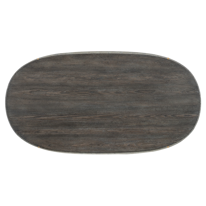 Bowery Hill Modern / Contemporary Leather Wrapped Coffee Table in Gray