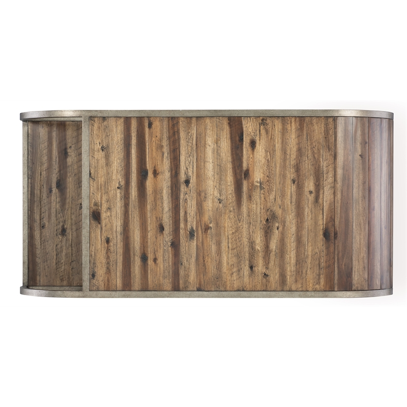 Bowery Hill Modern / Contemporary Open Ended Metal Cocktail Table in Brown
