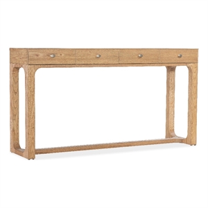 Bowery Hill Documents Four Drawer Wood Console in Brown Finish