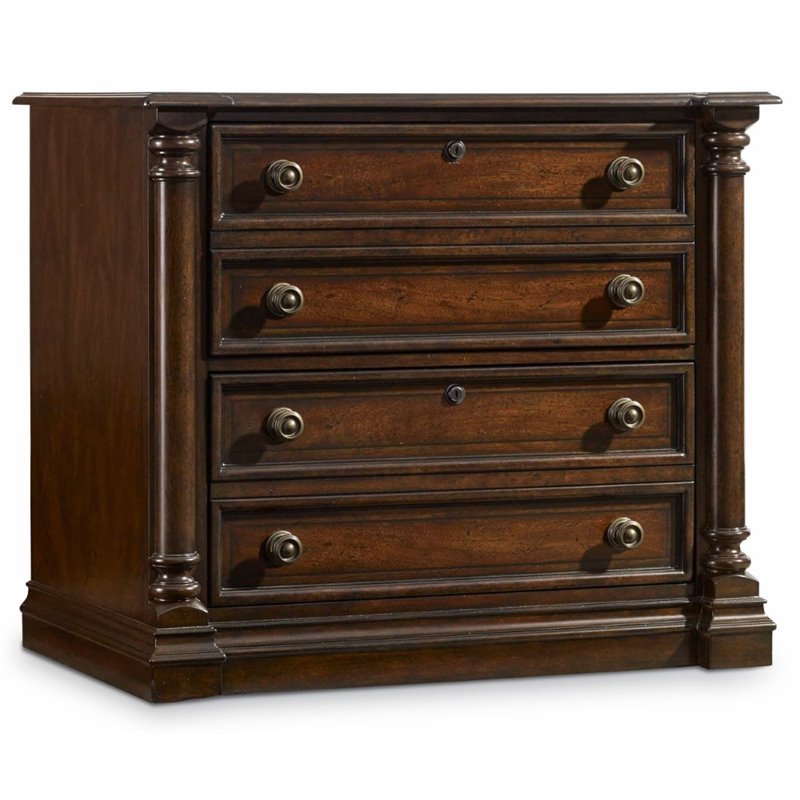 Bowery Hill Modern / Contemporary Home Office Lateral File in Mahogany Wood