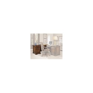 Bowery Hill Modern / Contemporary Left Pedestal Desk in Wood