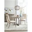 Bowery Hill 48 Inch Round Pedestal Dining Table in Gray Wood Finish