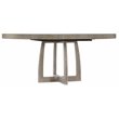 Bowery Hill 48 Inch Round Pedestal Dining Table in Gray Wood Finish