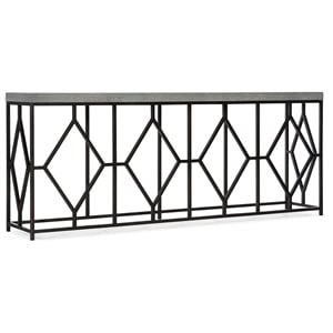 Bowery Hill Living Room Metal and Faux Concrete Console Table