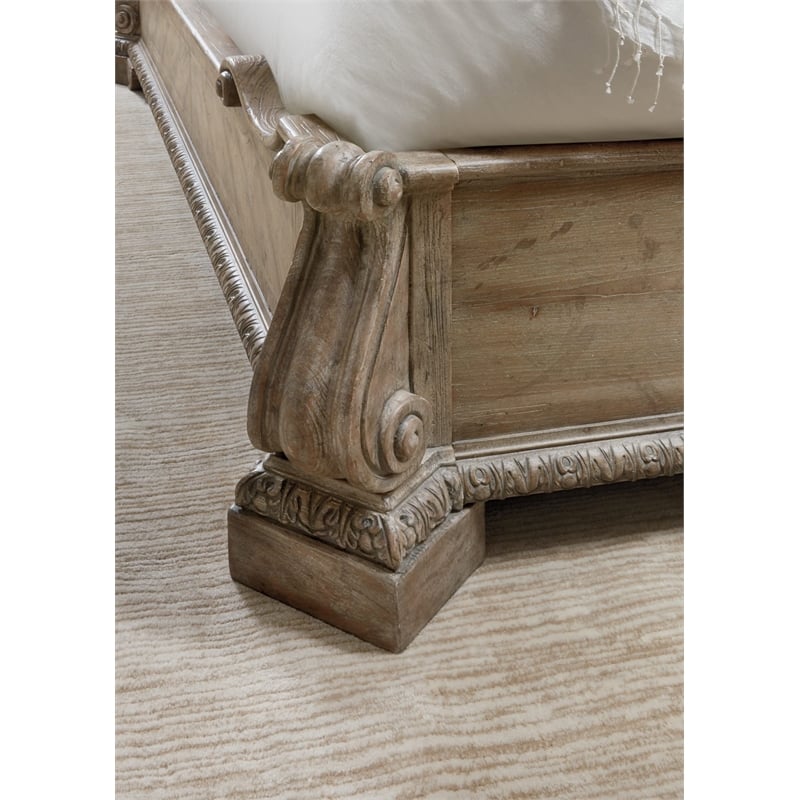 Bowery Hill Modern / Contemporary Bedroom King Panel Bed in Natural Wood