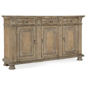 Bowery Hill Modern / Contemporary Living Room 72in Credenza in Brown Wood