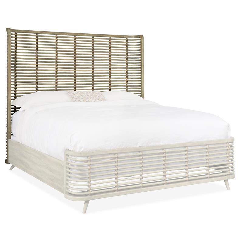 Bowery Hill Modern / Contemporary Bedroom Rattan Headboard in Natural