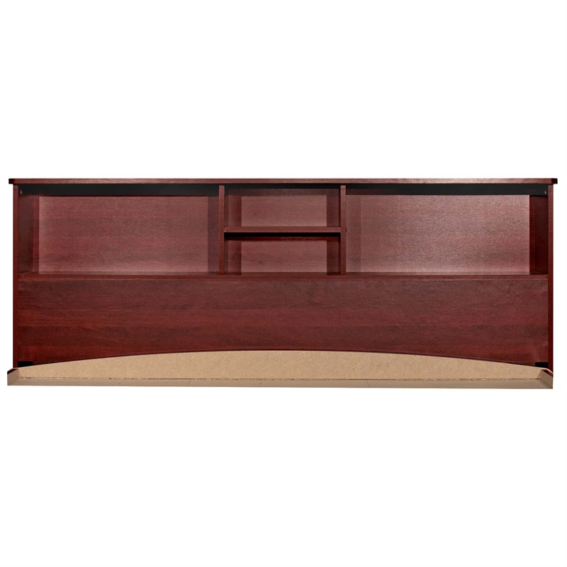 Bowery Hill Engineered Wood Mahogany Queen Captains Bed Rectangular Easy Assembly 63