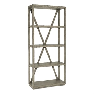 Bowery Hill Modern / Contemporary Home Office Etagere in Gray Wood