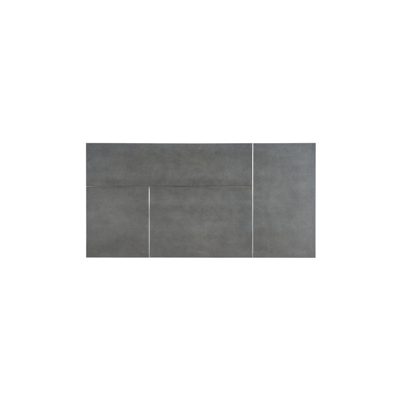 Bowery Hill Metal Mixed Media Rectangle Cocktail Table in Gray