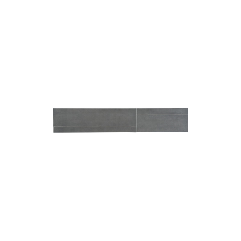 Bowery Hill Modern / Contemporary Metal Mixed Media Console Table in Gray