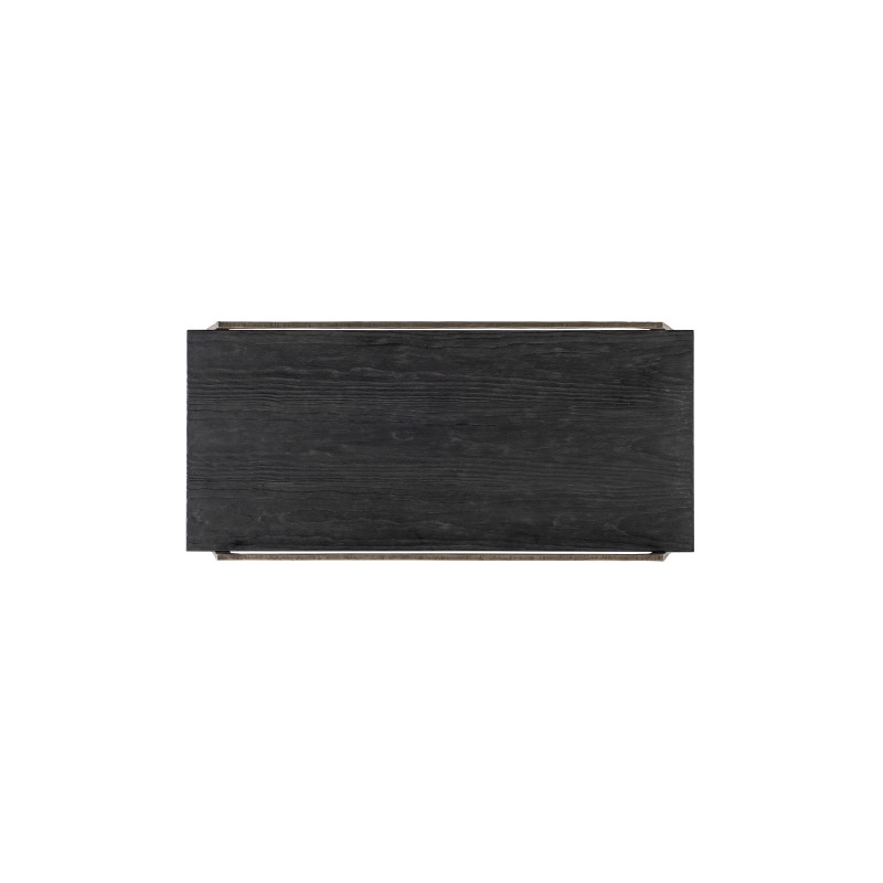 Bowery Hill Modern / Contemporary Wood Rectangle Cocktail Table in Black